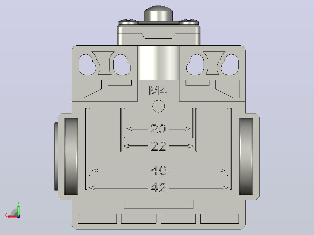 NKX3-11_KM1行程开关三维模型202011后视图