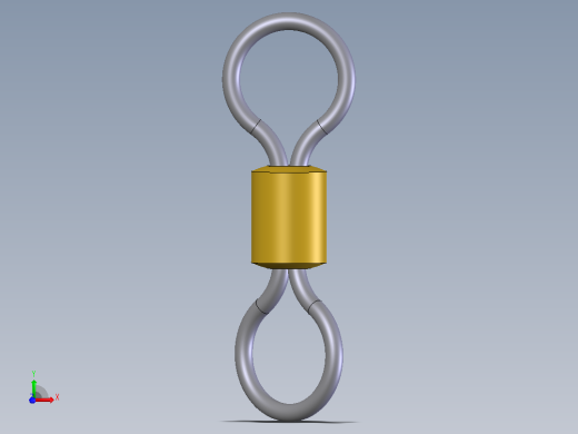 钓鱼旋转接头-在solidworks组件中制作打捞转环模型