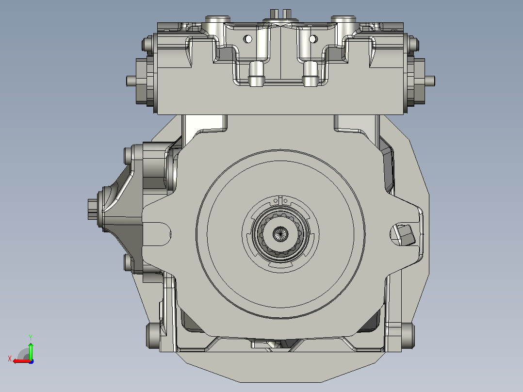 柱塞液压泵后视图