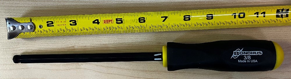 3-8英寸球头六角螺丝刀