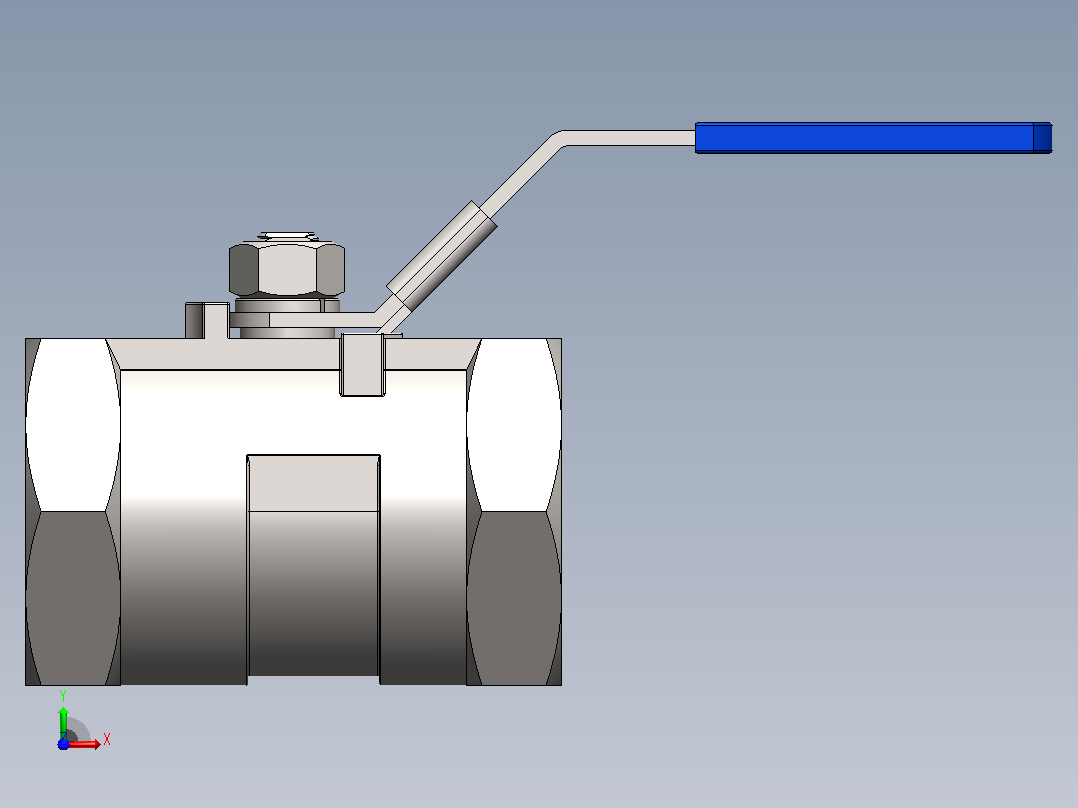 一片式内螺纹球阀FNW-FNW100AK前视图