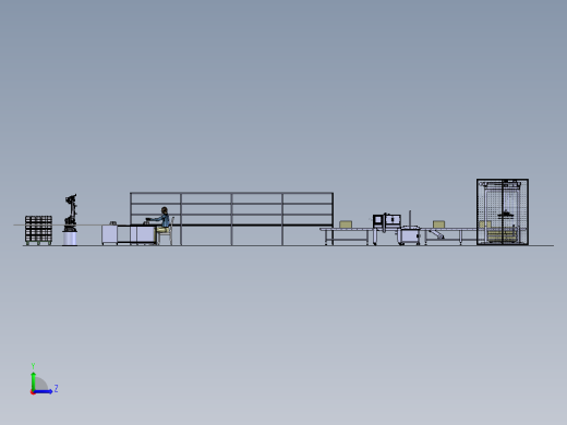 智能燃气表生产线布局左视缩略图