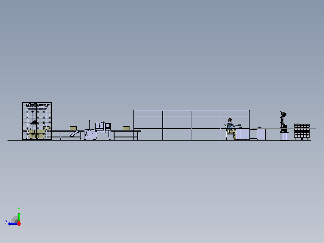 智能燃气表生产线布局右视图