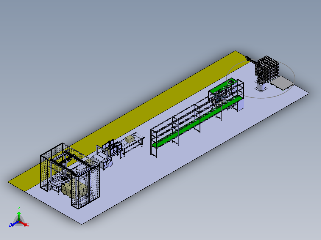 智能燃气表生产线布局正等轴测图