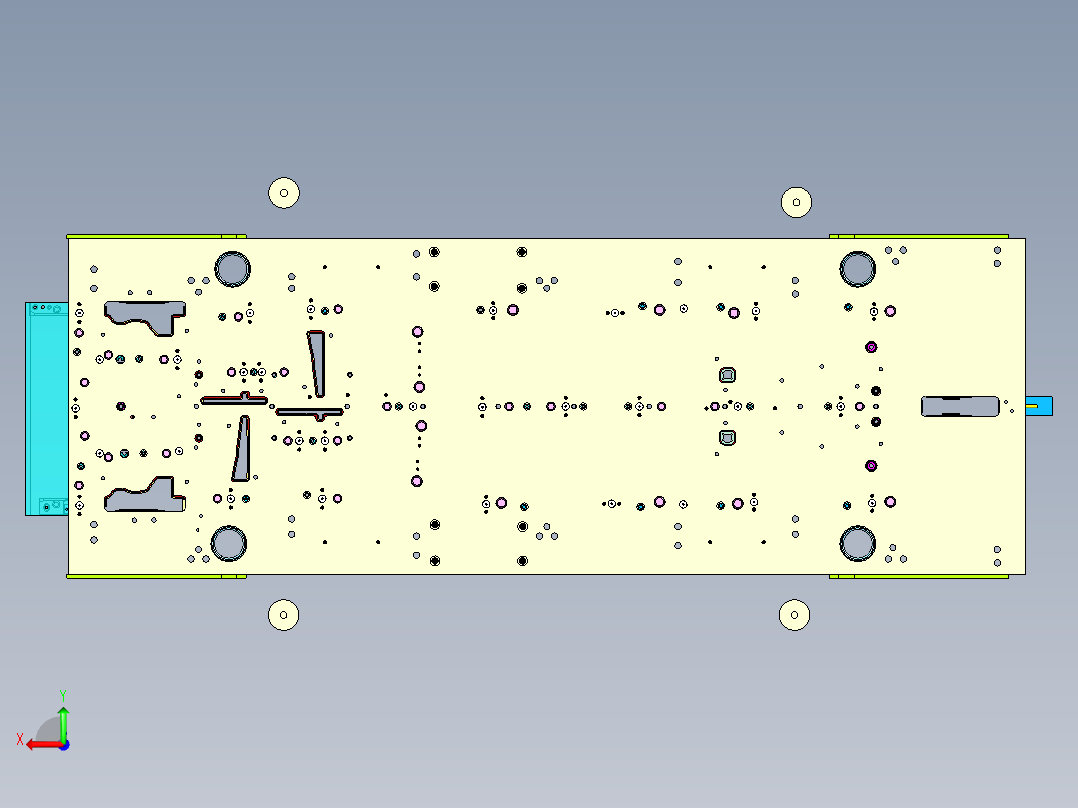 汽车五金模具（全套生产CAD图纸+三维模型）后视图