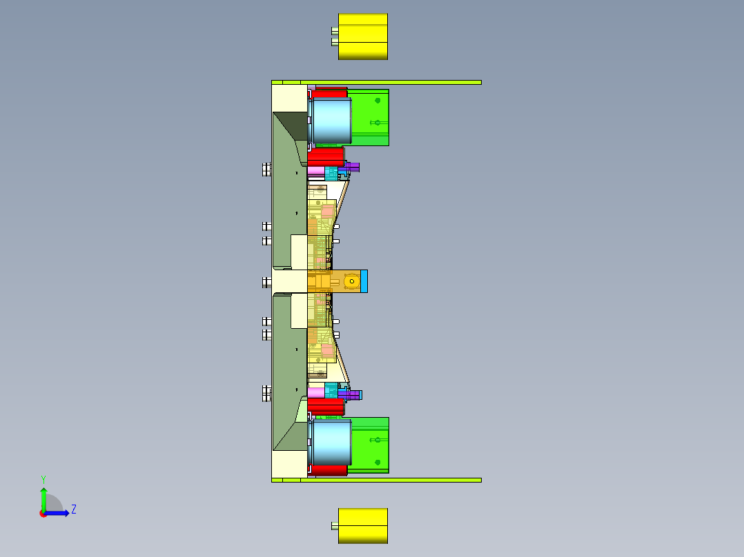 汽车五金模具（全套生产CAD图纸+三维模型）左视图