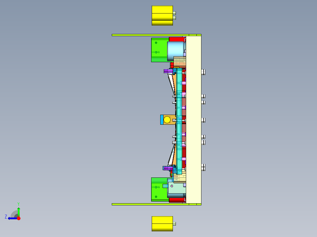 汽车五金模具（全套生产CAD图纸+三维模型）右视图