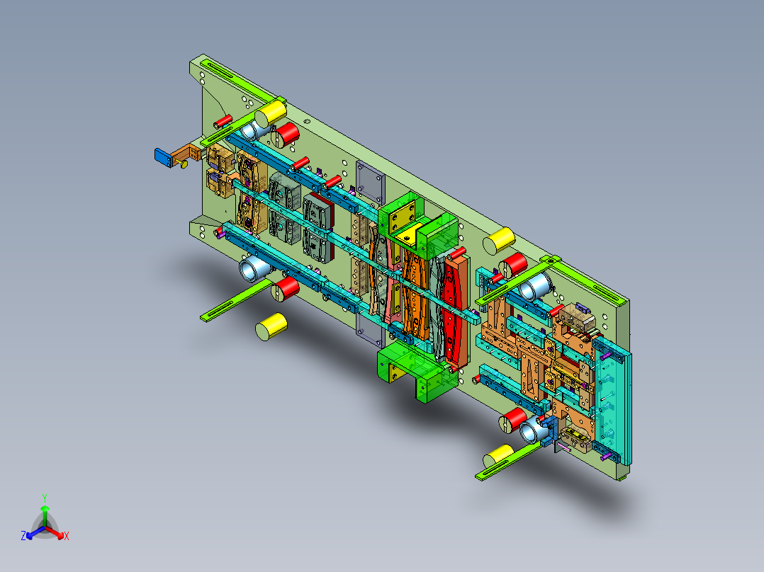 汽车五金模具（全套生产CAD图纸+三维模型）正等轴测图