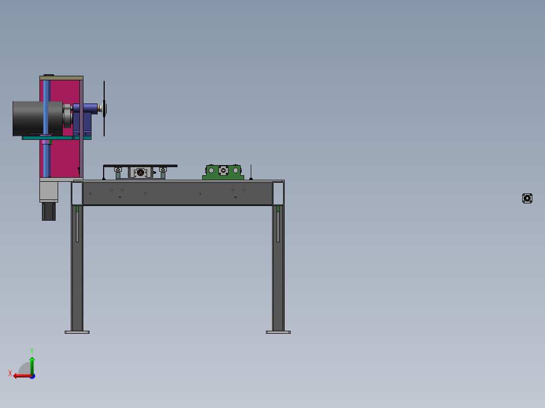 自动化球阀切割机（sw19可编辑+工程图）后视图