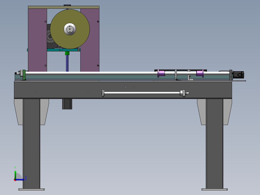 自动化球阀切割机（sw19可编辑+工程图）左视图