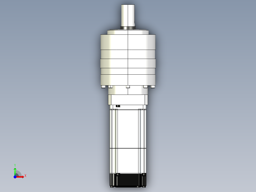 减速器3D模型前视图
