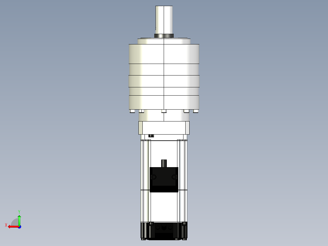 减速器3D模型后视图
