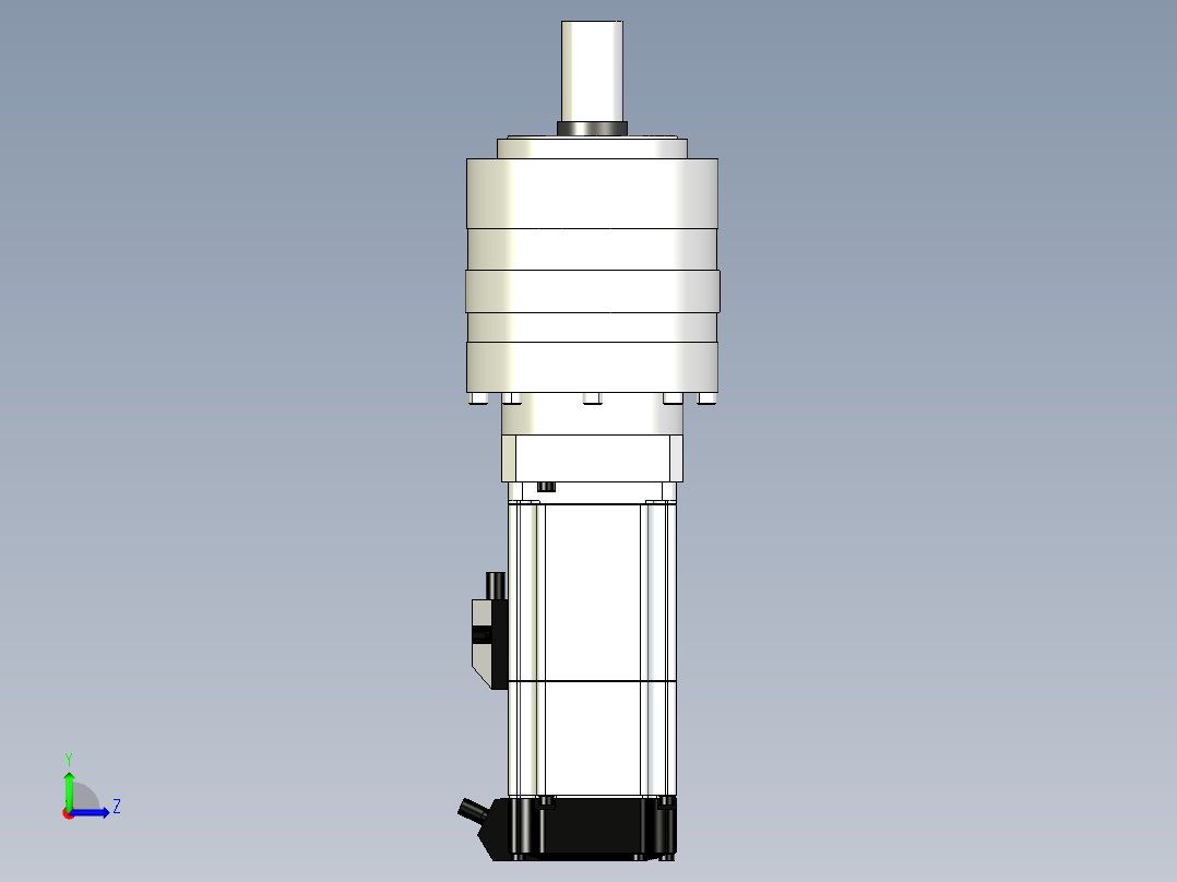 减速器3D模型左视图