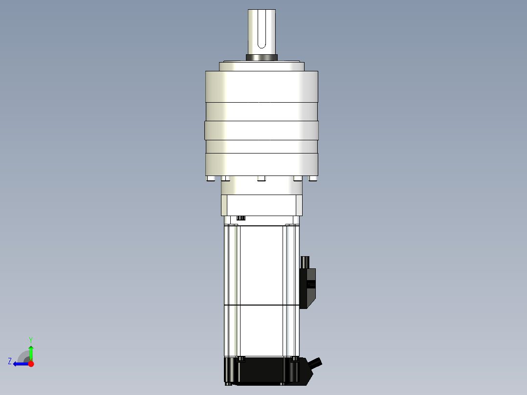 减速器3D模型右视图