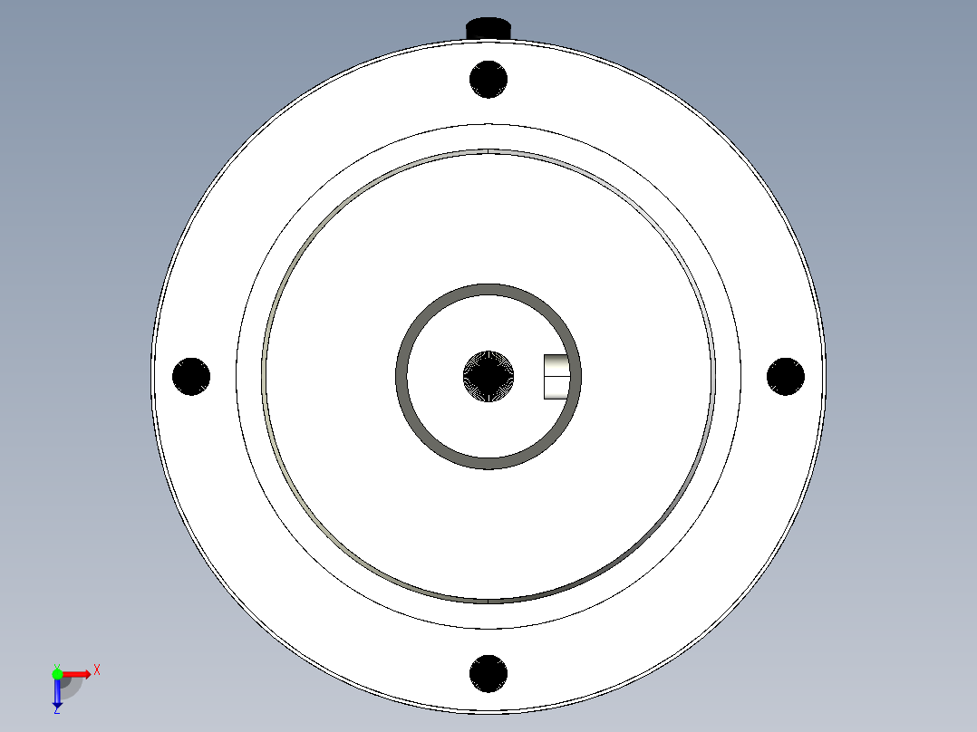 减速器3D模型俯视图