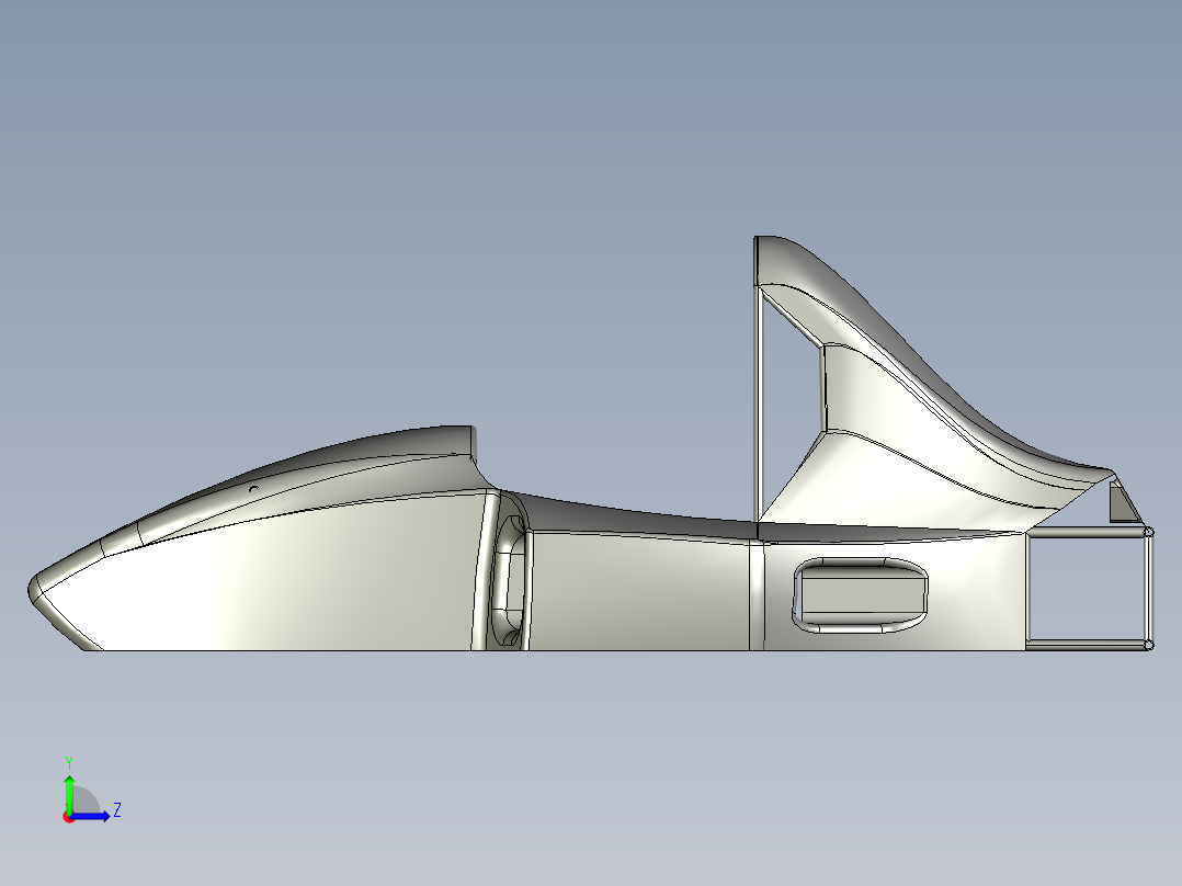 solidworks 赛车车身左视图