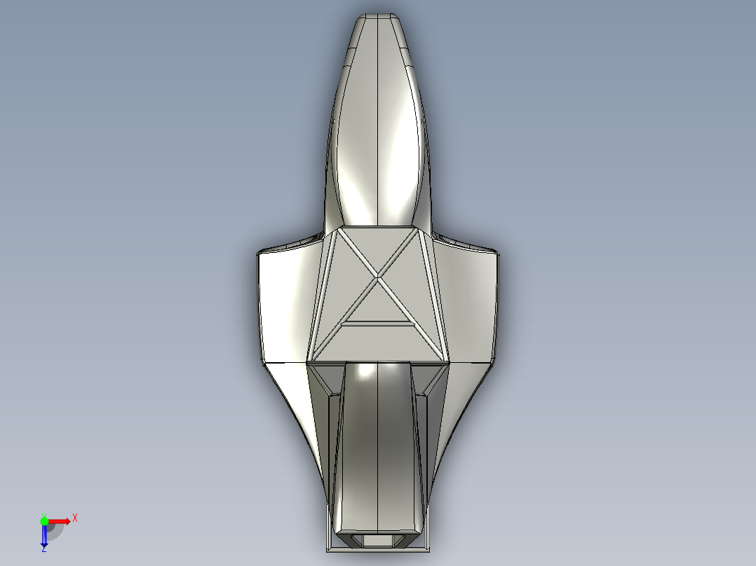 solidworks 赛车车身俯视图