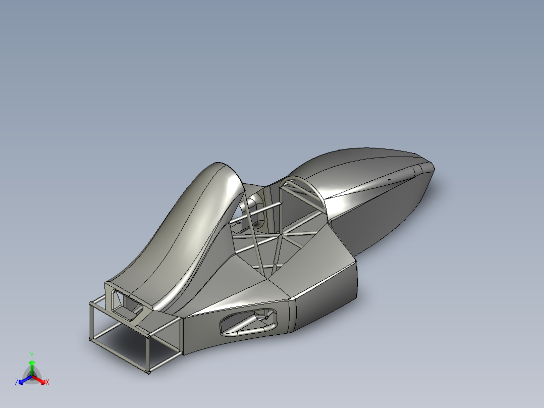 solidworks 赛车车身正等轴测图
