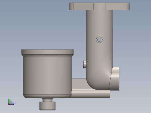 燃气助动车汽化器设计左视缩略图