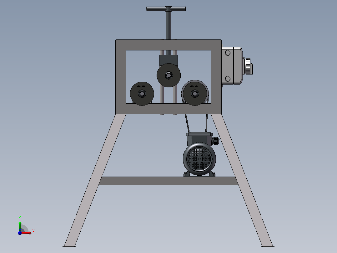 F131 管（型材）卷弯机前视图