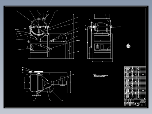 花生去壳机 包含CAD图纸说明文档参考资料
