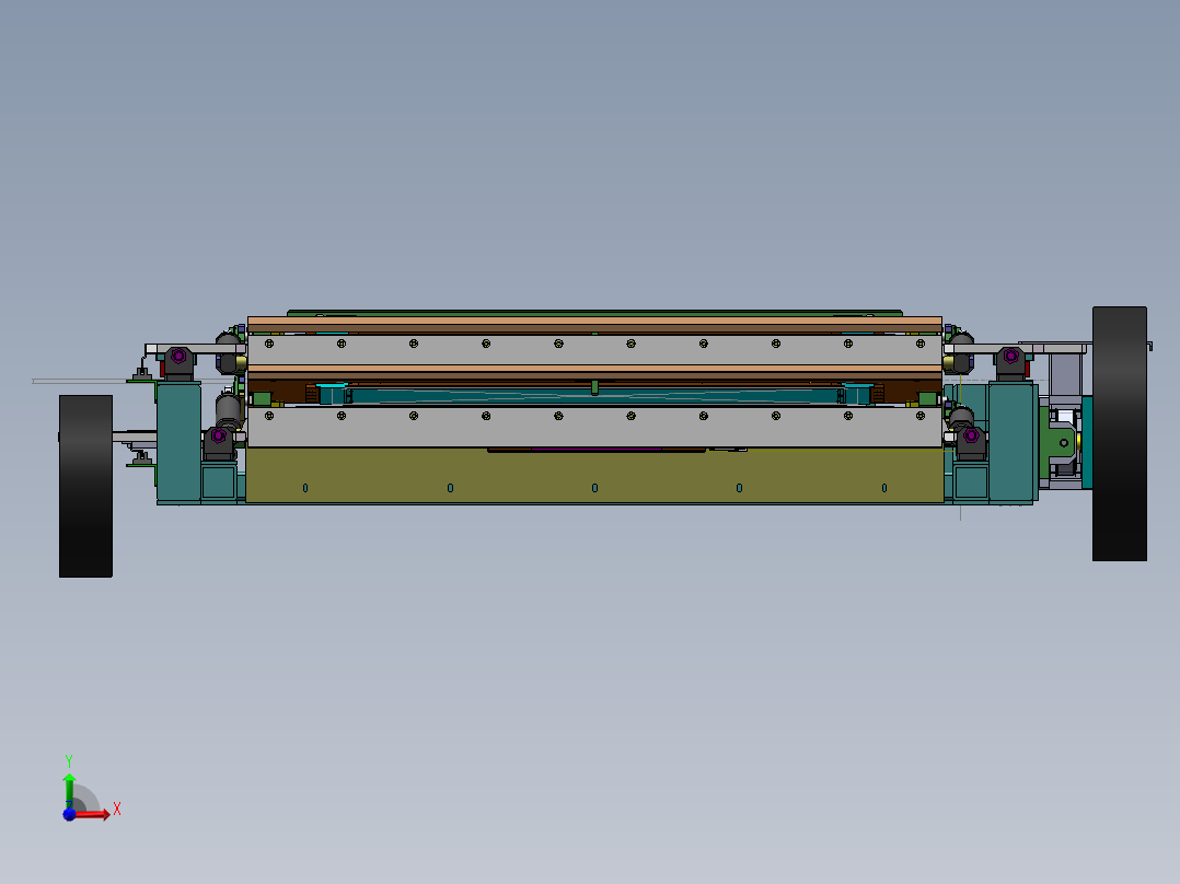 曝光机工作台框前视图