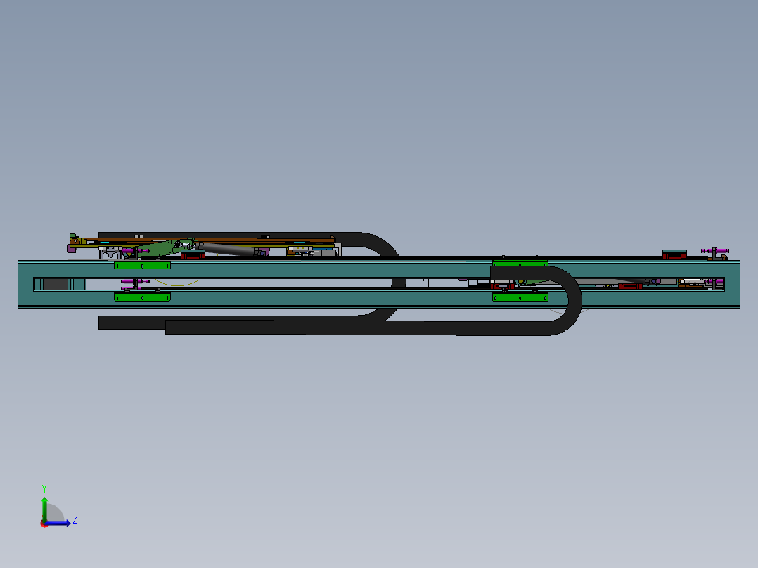 曝光机工作台框左视图