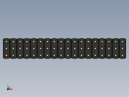 彩色公头100mil（2.54mm）系列-DS1021_black_3x18p_100mil_Type1_rev1.0前视缩略图