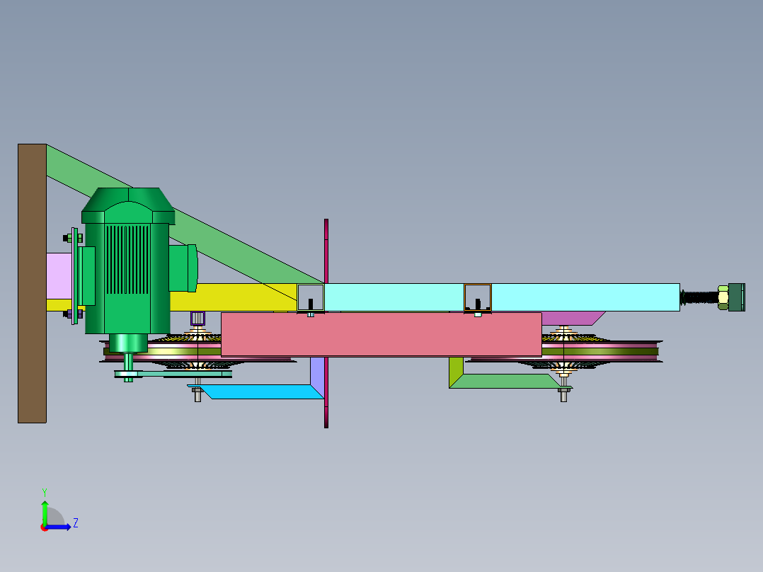 细木立式多功能推台轻型自动线据机左视图