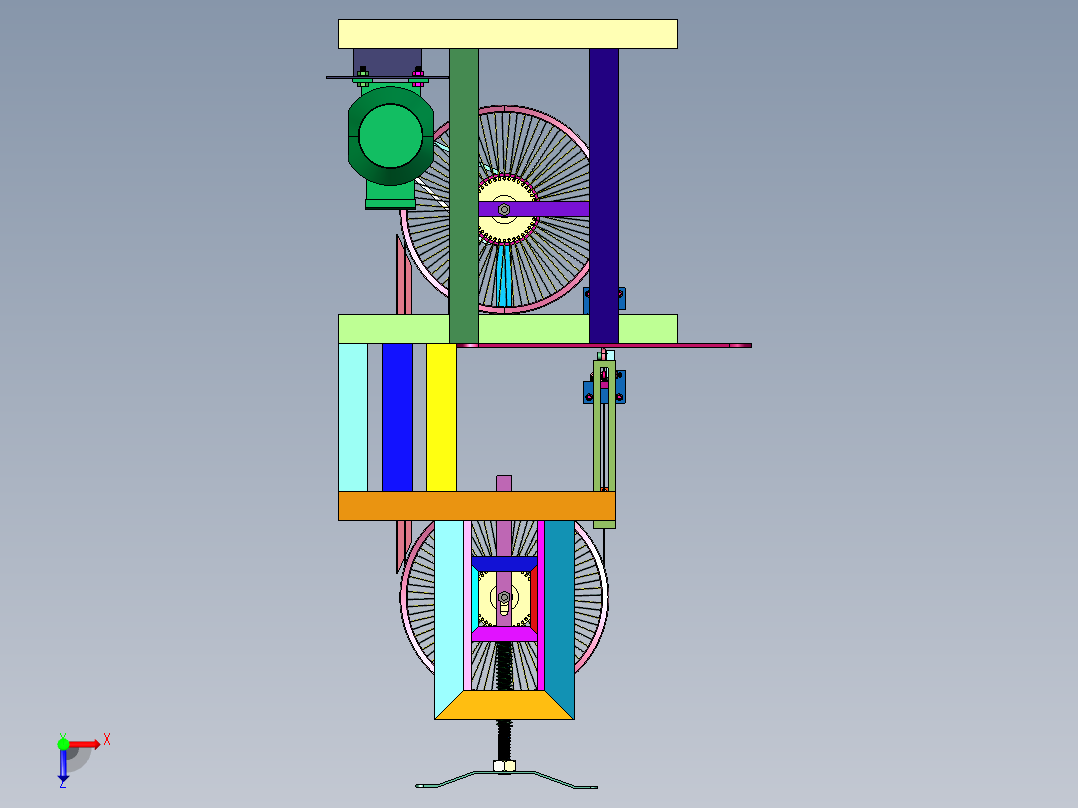 细木立式多功能推台轻型自动线据机俯视图