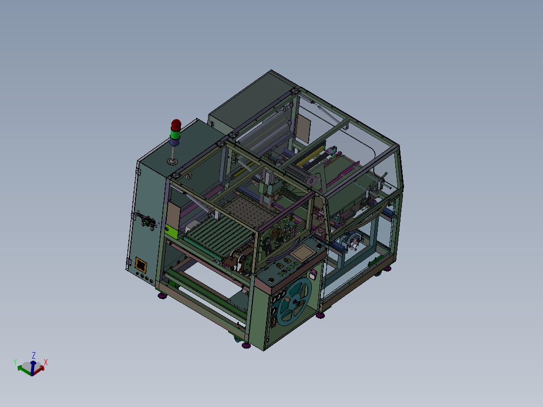 往复式纸盒包膜机3D模型