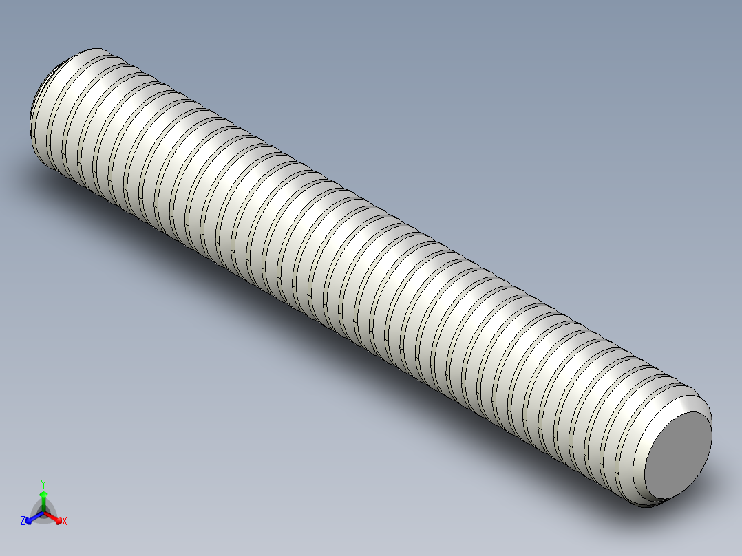 DIN 913-ISO 4026 固定螺钉-M3 L=20.STEP正等轴测图