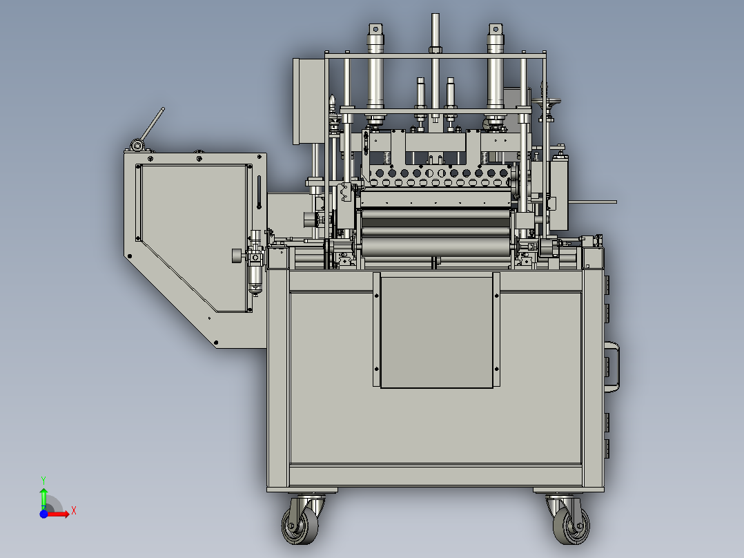 商用热收缩膜封口打包封膜全自动封切机前视图