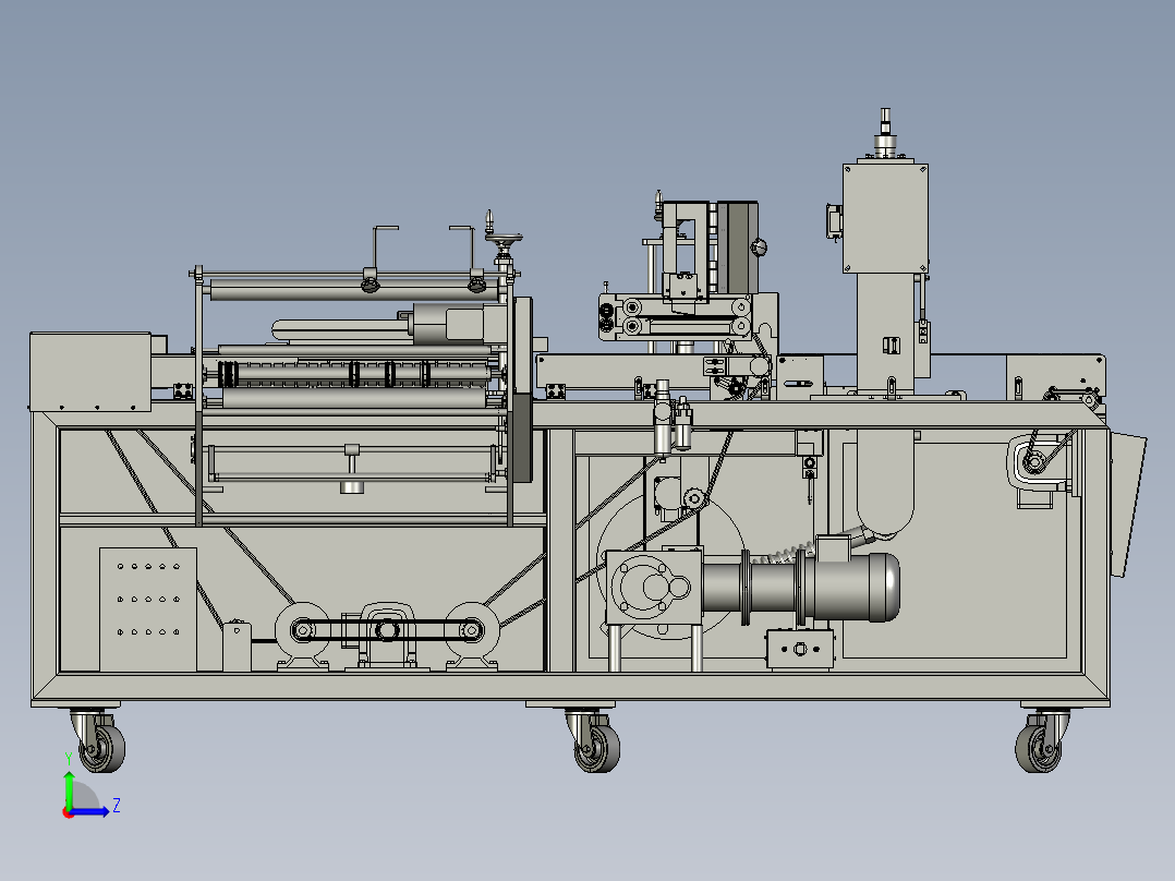 商用热收缩膜封口打包封膜全自动封切机左视图