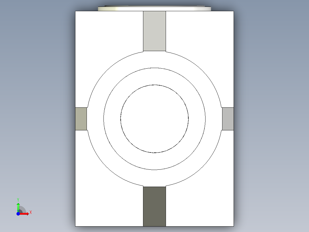同轴转子直升机变速箱前视图