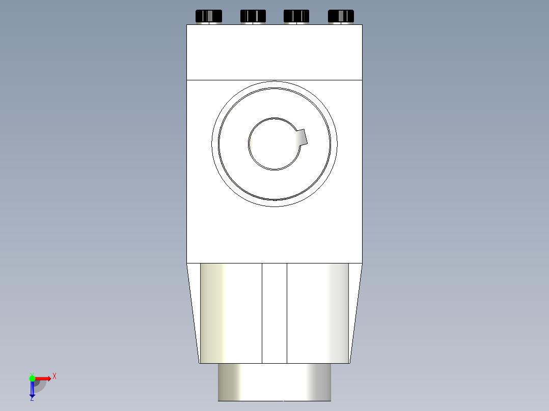同轴转子直升机变速箱俯视图