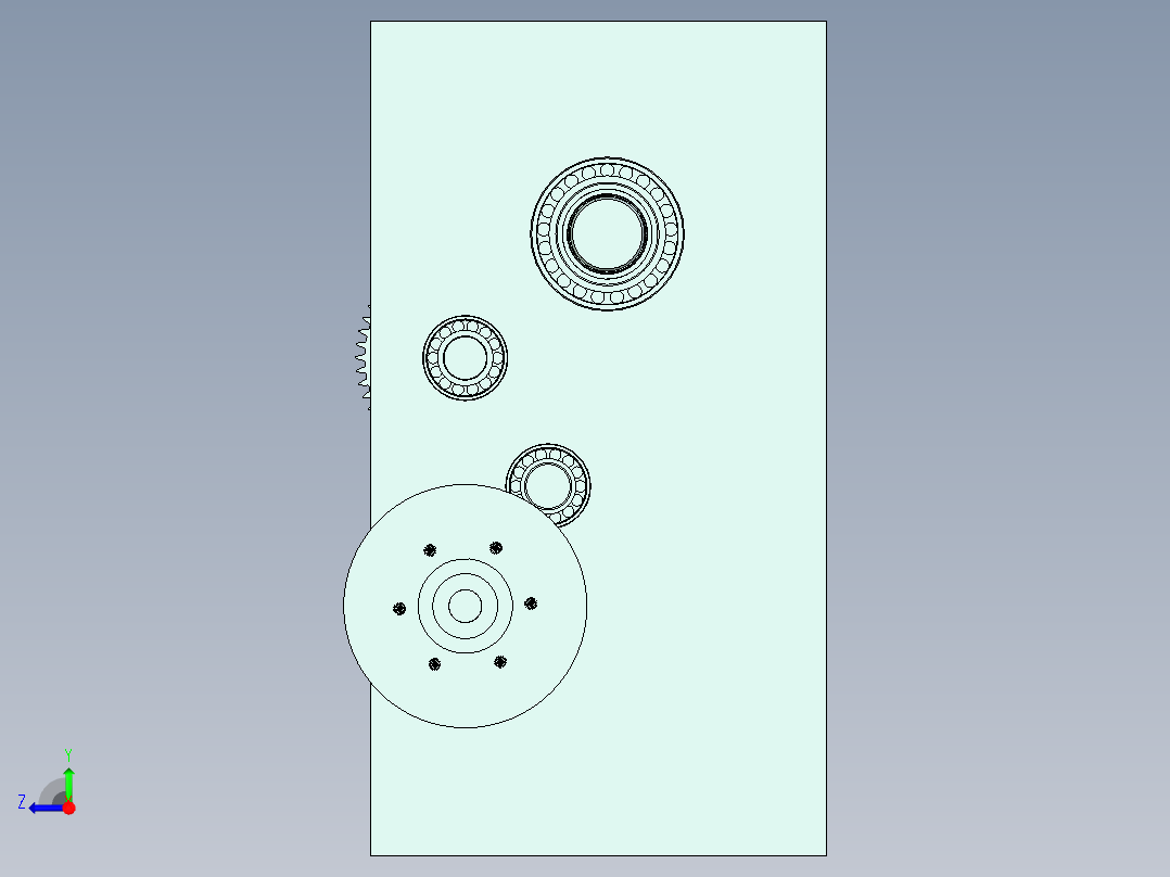 机床变速箱2右视图