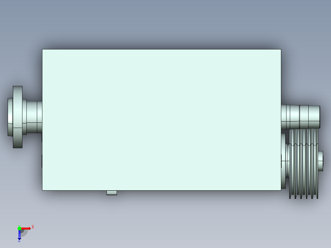 机床变速箱2俯视图