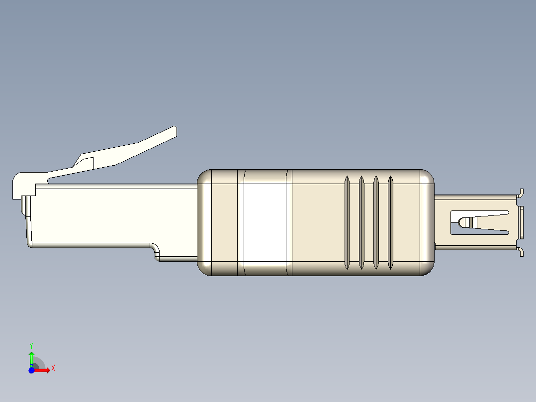 USB转RJ45接头converter-usb-a-rj-45-STP前视图