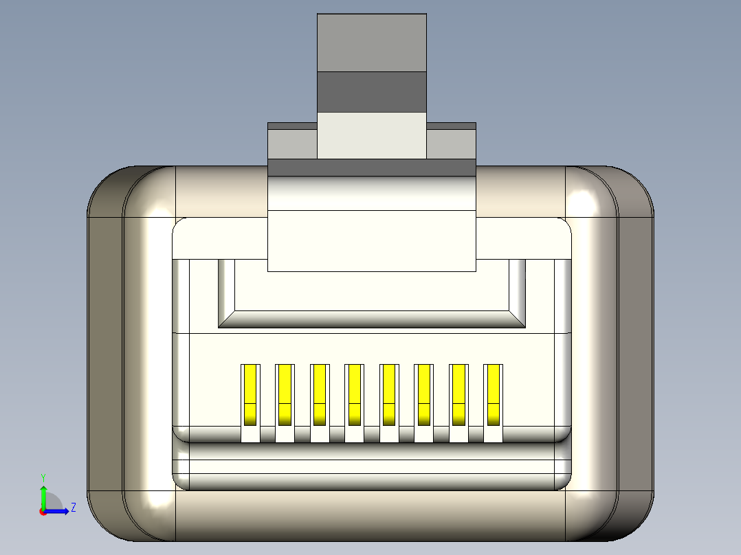 USB转RJ45接头converter-usb-a-rj-45-STP左视图