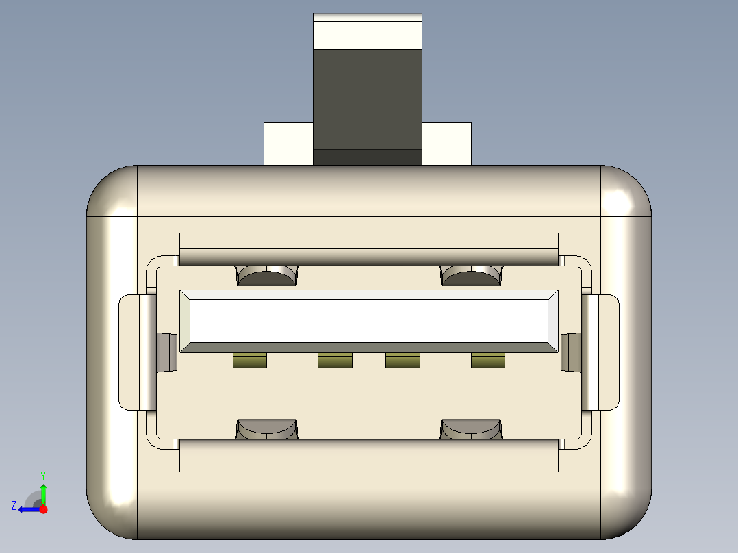 USB转RJ45接头converter-usb-a-rj-45-STP右视图