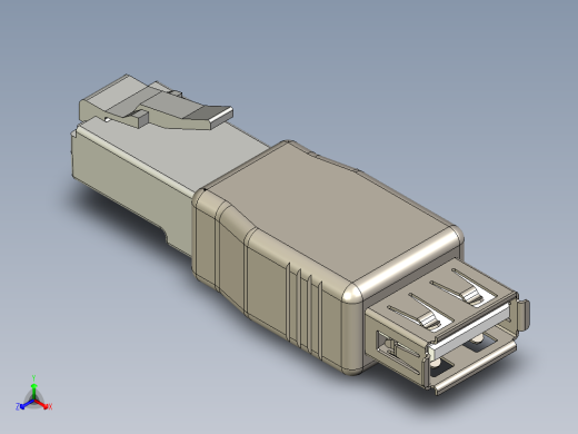 USB转RJ45接头converter-usb-a-rj-45-STP正等轴测缩略图