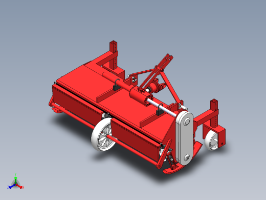 双垄单行藤蔓切碎机正等轴测缩略图