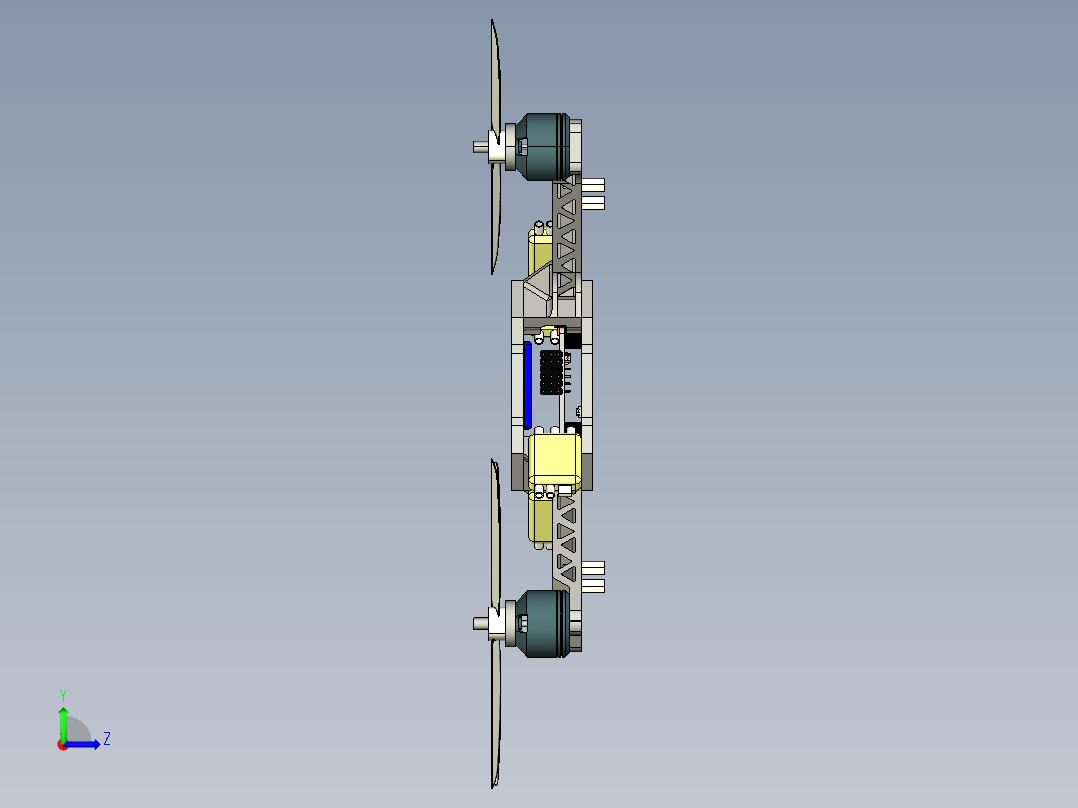 四轴飞行器左视图