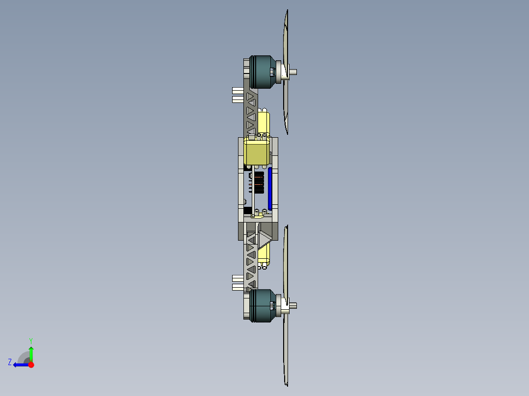 四轴飞行器右视图