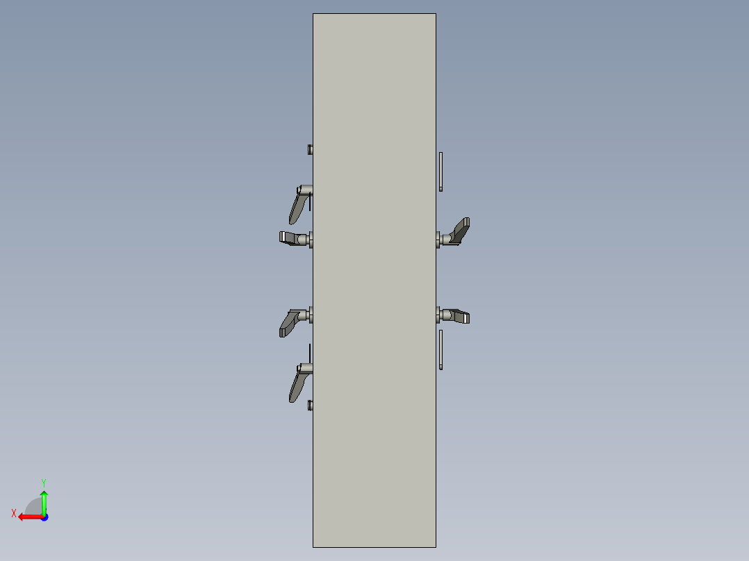 丝杆双向升降机后视图