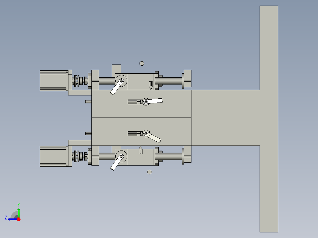 丝杆双向升降机右视图