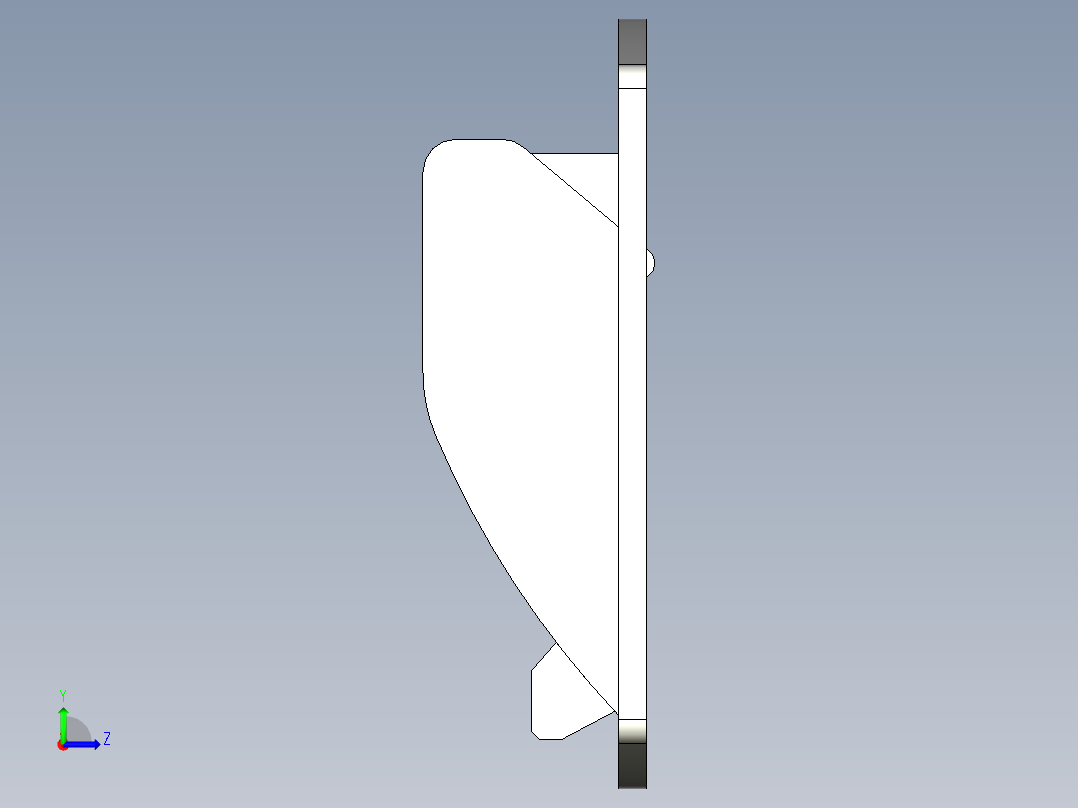 人體工學型把手EPR-PF-3D多系列多零件图纸模型左视图