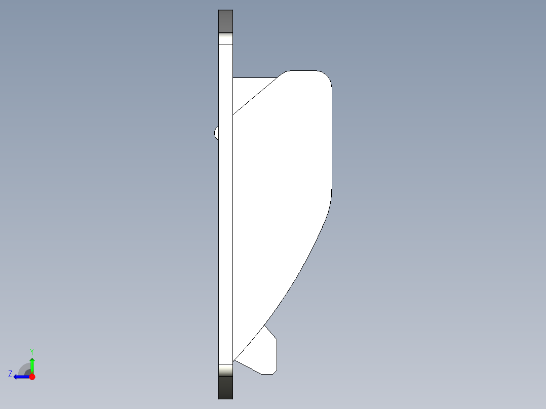 人體工學型把手EPR-PF-3D多系列多零件图纸模型右视图