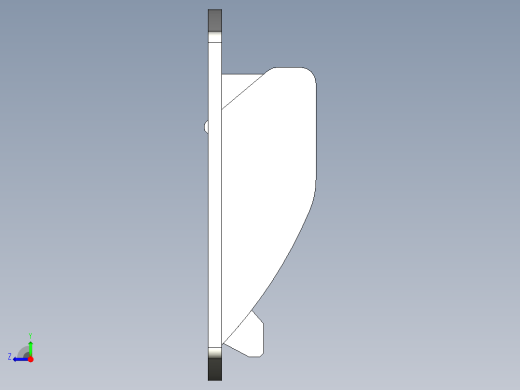 人體工學型把手EPR-PF-3D多系列多零件图纸模型右视缩略图